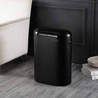 Robo Kitchen 13.2-Gallon Slim Oval Motion Sensor Touchless Trash Can with Touch Mode