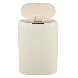 Robo Kitchen 13.2-Gallon Slim Oval Motion Sensor Touchless Trash Can with Touch Mode