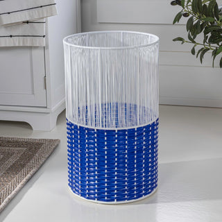 Harper Modern 4.13-Gallon 2-Tone Faux Wicker Cylinder Waste Basket