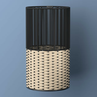 Harper Modern 4.13-Gallon 2-Tone Faux Wicker Cylinder Waste Basket