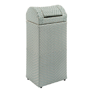 Cloudcrest 14.27-Gallon All-Weather Wicker/Metal Swing Top Hideaway Outdoor Trash Can