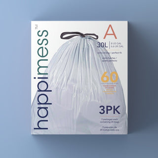 Drawstring Trash Bags/Can Liner (60-Count, 3-Packs of 20 Liners)