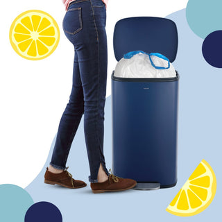 Kitchen Lemon Scented Drawstring Trash Can Liner