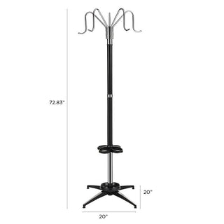 Ethan 5-Hook 72.8" Metal Parlor Coat Rack