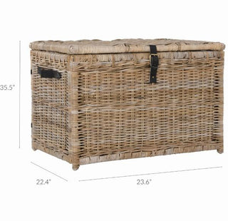 Michael 35" Wicker Storage Trunk