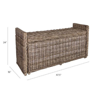 Naples 47.50" Wicker Trunk Storage Bench