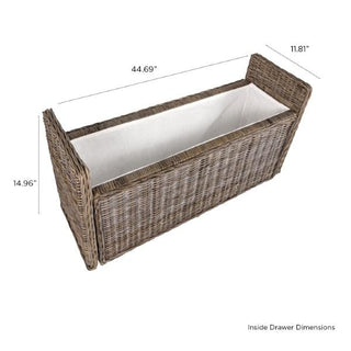 Naples 47.50" Wicker Trunk Storage Bench