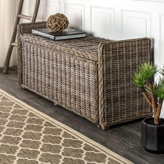 Naples 47.50" Wicker Trunk Storage Bench