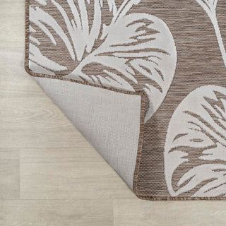 Livid High-Low Two-Tone Monstera Leaf Indoor/Outdoor Area Rug