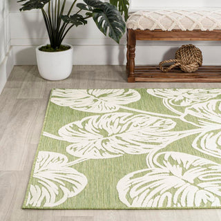 Livid High-Low Two-Tone Monstera Leaf Indoor/Outdoor Area Rug