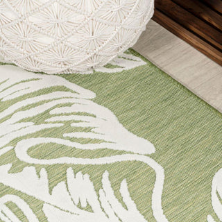 Livid High-Low Two-Tone Monstera Leaf Indoor/Outdoor Area Rug