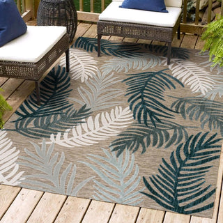 Tropical High-Low Tropical Palm Indoor/Outdoor Area Rug