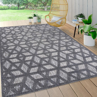 Celia neutral Geometric Indoor/outdoor Area Rug