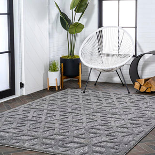 Celia neutral Geometric Indoor/outdoor Area Rug