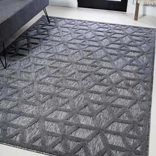 Celia neutral Geometric Indoor/outdoor Area Rug