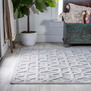 Celia neutral Geometric Indoor/outdoor Area Rug