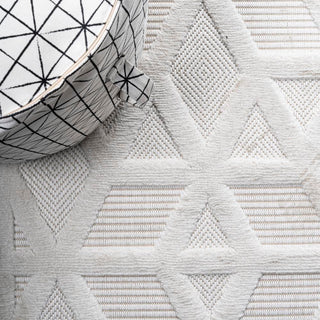 Celia neutral Geometric Indoor/outdoor Area Rug