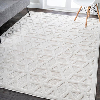 Celia neutral Geometric Indoor/outdoor Area Rug