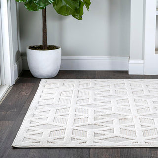 Celia neutral Geometric Indoor/outdoor Area Rug