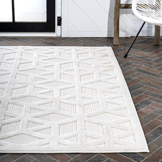 Celia neutral Geometric Indoor/outdoor Area Rug