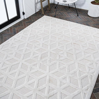 Celia neutral Geometric Indoor/outdoor Area Rug