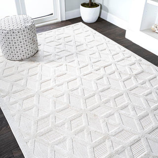 Celia neutral Geometric Indoor/outdoor Area Rug