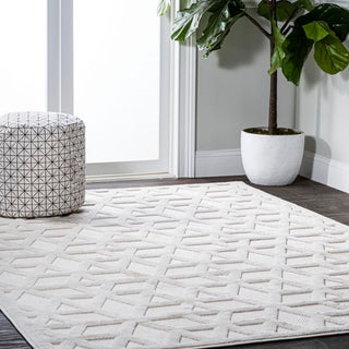 Celia neutral Geometric Indoor/outdoor Area Rug