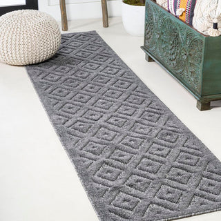 Zachariah neutral Diamond Trellis Indoor/outdoor Area Rug