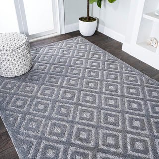 Zachariah neutral Diamond Trellis Indoor/outdoor Area Rug