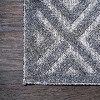 Zachariah neutral Diamond Trellis Indoor/outdoor Area Rug