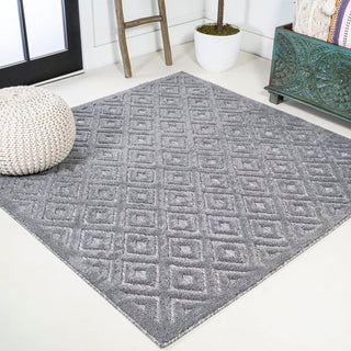 Zachariah neutral Diamond Trellis Indoor/outdoor Area Rug