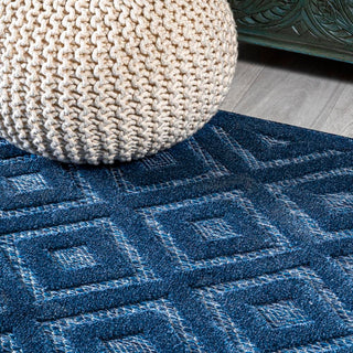 Zachariah neutral Diamond Trellis Indoor/outdoor Area Rug