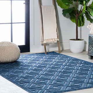 Zachariah neutral Diamond Trellis Indoor/outdoor Area Rug