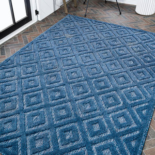 Zachariah neutral Diamond Trellis Indoor/outdoor Area Rug