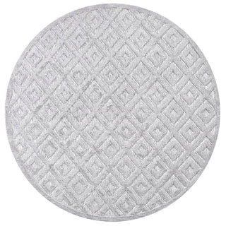 Zachariah neutral Diamond Trellis Indoor/outdoor Area Rug