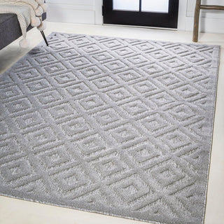 Zachariah neutral Diamond Trellis Indoor/outdoor Area Rug