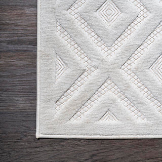 Zachariah neutral Diamond Trellis Indoor/outdoor Area Rug