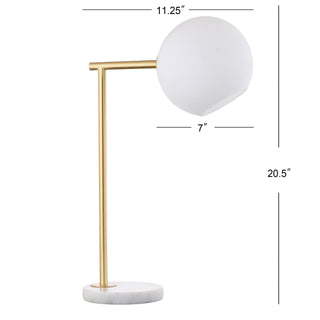 Brooklyn 20.5" Metal/Marble LED Table Lamp