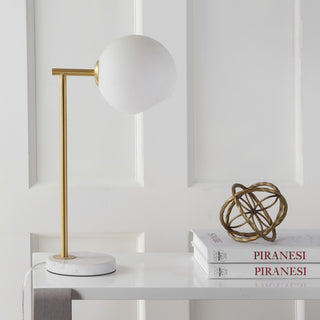 Brooklyn 20.5" Metal/Marble LED Table Lamp