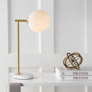 Brooklyn 20.5" Metal/Marble LED Table Lamp