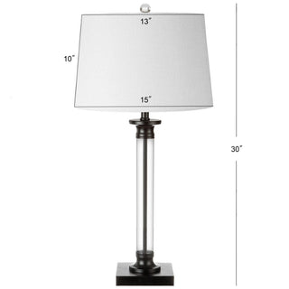 Jaxen 30" Glass and Metal LED Table Lamp, Set of 2