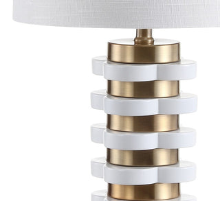 Ryder 26.5" Quatrefoil Striped Resin LED Table Lamp