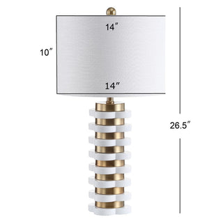 Ryder 26.5" Quatrefoil Striped Resin LED Table Lamp