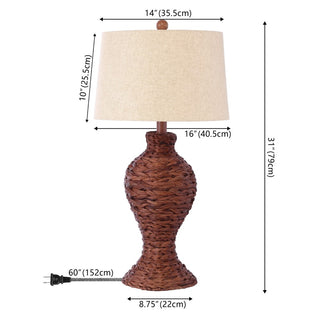 Kyla 31" Seagrass Weave LED Table Lamp