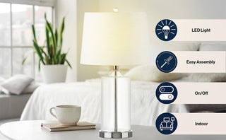 Maria 25" Glass LED Table Lamp