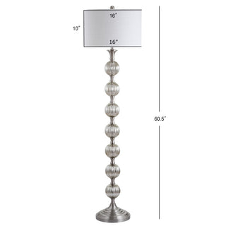 Royal 60.5" Glass/Metal LED Floor Lamp