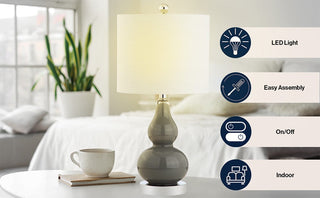 Aliza 20.5" Mini Glass LED Table Lamp