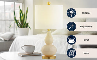 Aliza 20.5" Mini Glass LED Table Lamp