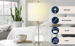 Aliza 20.5" Mini Glass LED Table Lamp