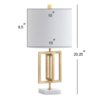 Budgie 20.25" Metal/Marble LED Table Lamp